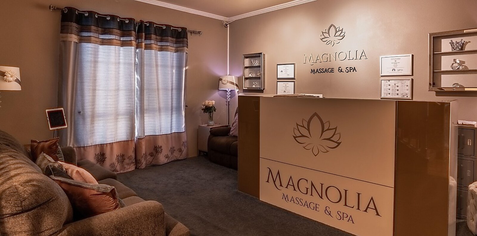 Magnolia Massage and Spa reception area